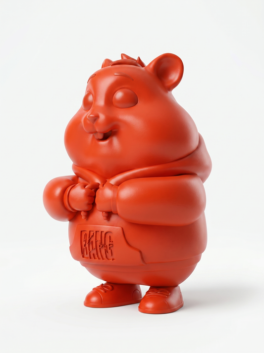Humpo — Limited Edition Handmade Designer Art Toy Collectible. Crafted by hand in Egypt from premium Bang Bang Orange vinyl. A contemporary luxury sculpture designed for private collectors, modern interiors, creative studios, and curated art collections.