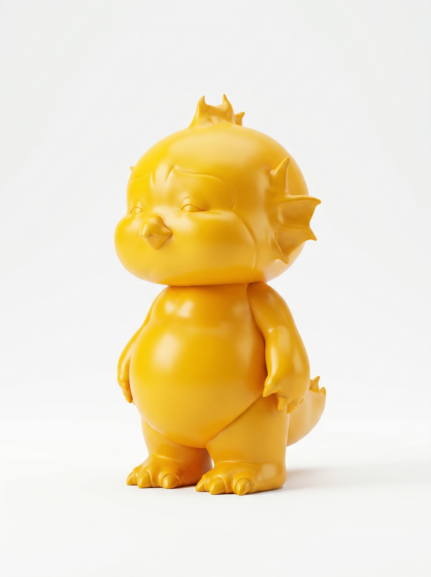 Lumi Yellow — limited edition handmade art toy collectible, 
warm golden yellow vinyl figure crafted by hand in Egypt, 
premium designer sculpture for luxury collectors.