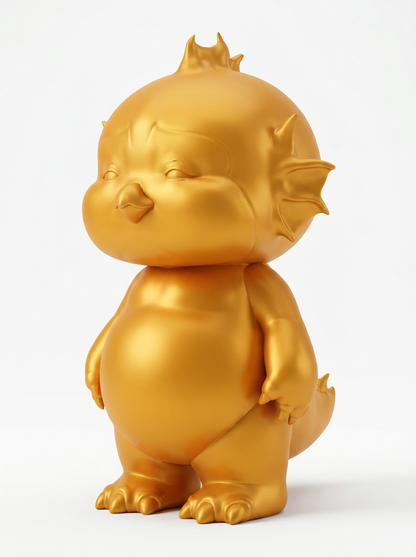 Lumi Gold — limited edition handmade art toy collectible, 
radiant gold vinyl figure crafted by hand in Egypt, 
premium designer sculpture for luxury collectors.