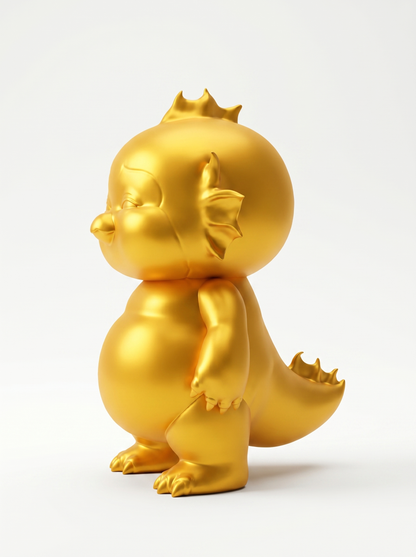 Lumi Yellow — limited edition handmade art toy collectible, 
warm golden yellow vinyl figure crafted by hand in Egypt, 
premium designer sculpture for luxury collectors.
