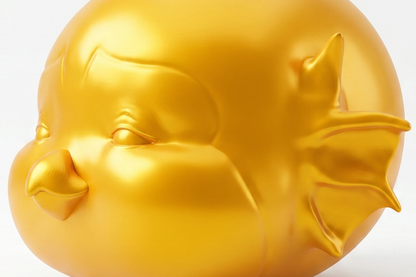 Lumi Yellow — limited edition handmade art toy collectible, 
warm golden yellow vinyl figure crafted by hand in Egypt, 
premium designer sculpture for luxury collectors.