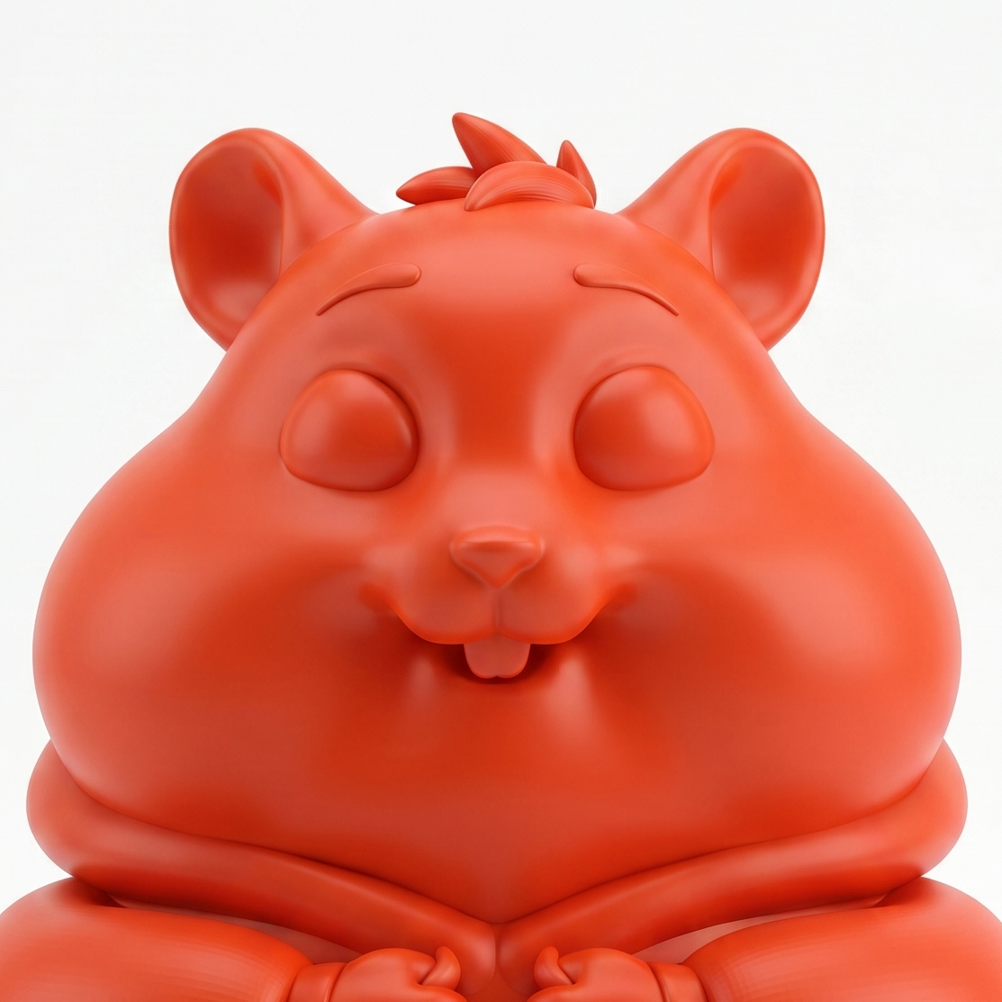 Humpo — Limited Edition Handmade Designer Art Toy Collectible. Crafted by hand in Egypt from premium Bang Bang Orange vinyl. A contemporary luxury sculpture designed for private collectors, modern interiors, creative studios, and curated art collections.