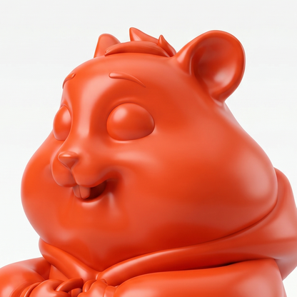 Humpo — Limited Edition Handmade Designer Art Toy Collectible. Crafted by hand in Egypt from premium Bang Bang Orange vinyl. A contemporary luxury sculpture designed for private collectors, modern interiors, creative studios, and curated art collections.