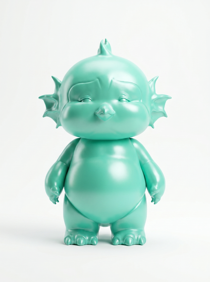 Lumi Aquamarine — limited edition handmade art toy collectible, 
deep ocean blue vinyl figure crafted by hand in Egypt, 
premium designer sculpture for luxury collectors.