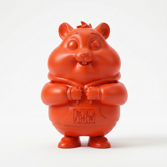 Humpo — Limited Edition Handmade Designer Art Toy Collectible. Crafted by hand in Egypt from premium Bang Bang Orange vinyl. A contemporary luxury sculpture designed for private collectors, modern interiors, creative studios, and curated art collections.