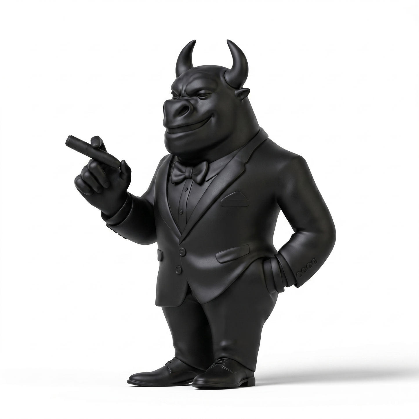 Monitor — Limited Edition Handmade Art Toy Collectible, handcrafted in Egypt from premium Deep Noir vinyl. A luxury designer sculpture featuring a dark charcoal finish, created for contemporary art collectors, executive offices, luxury interiors, and private collections worldwide.